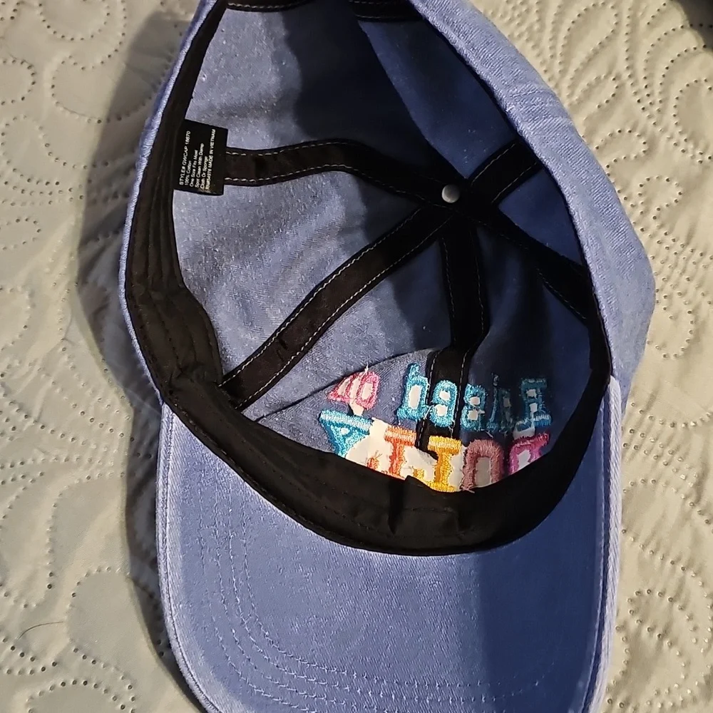 Raised on Dolly Blue Fabric Hat